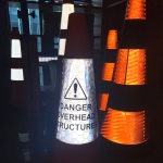 Traffic Cone Collars - Danger Overhead Structures Traffic Cone Sleeve